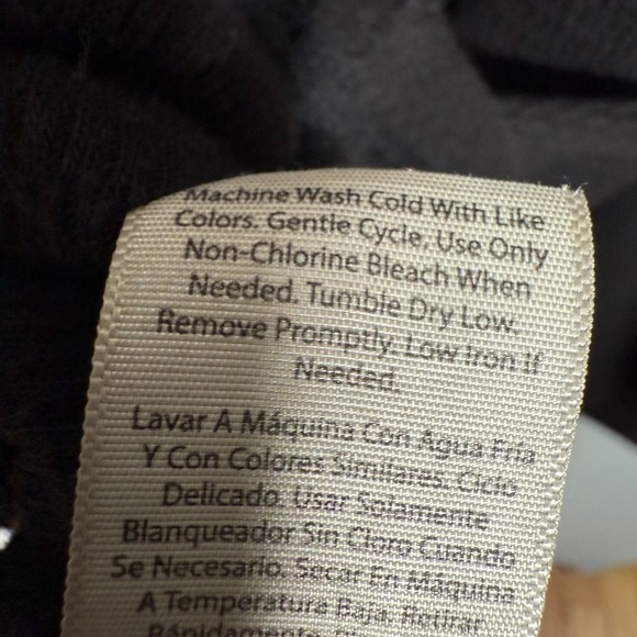 George Shirt Men Size 2XL (chest 52") Black Henley Heavyweight Long Sleeve - Picture 5 of 7